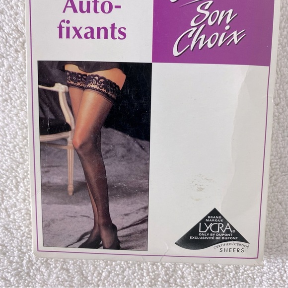 Vintage Secret Thigh Highs With Lace Top Band in Neutral Average NWT - Picture 4 of 7